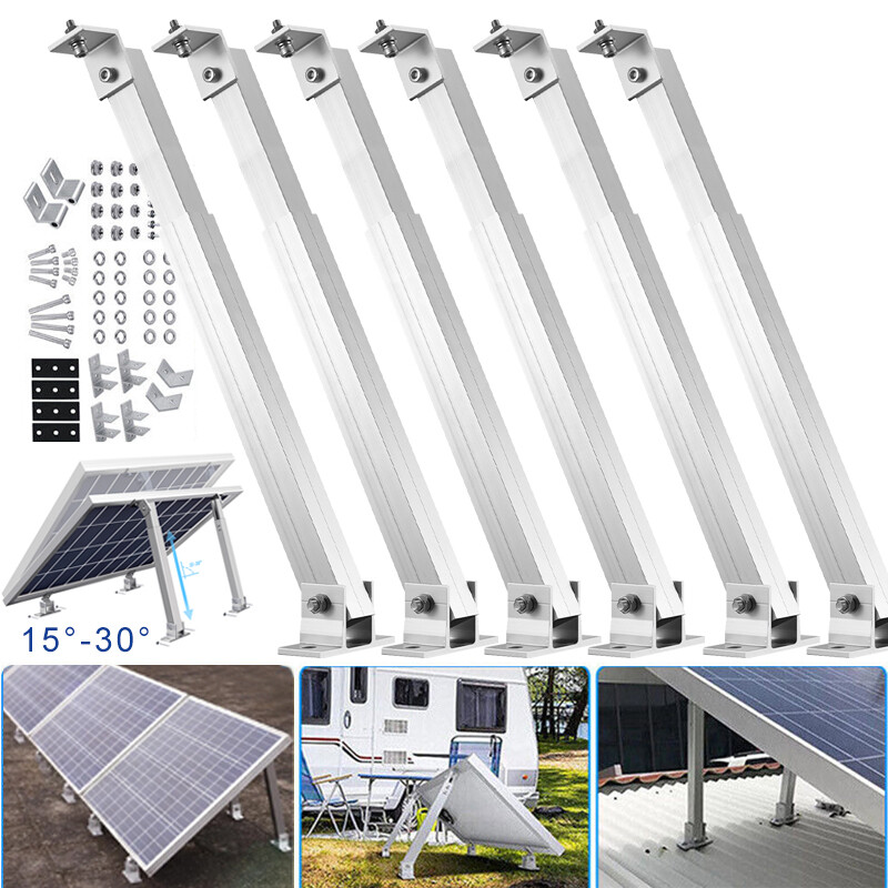 Adjustable Solar Panel Tilt Mount Brackets Wall Roof Boat Mounting Kit System