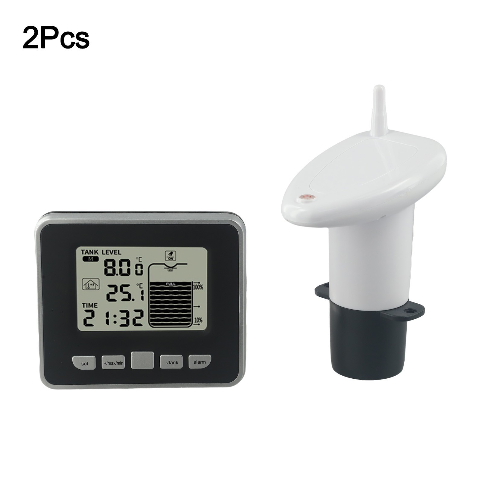 Efficient water tank level gauge with accurate indoor temperature monitoring