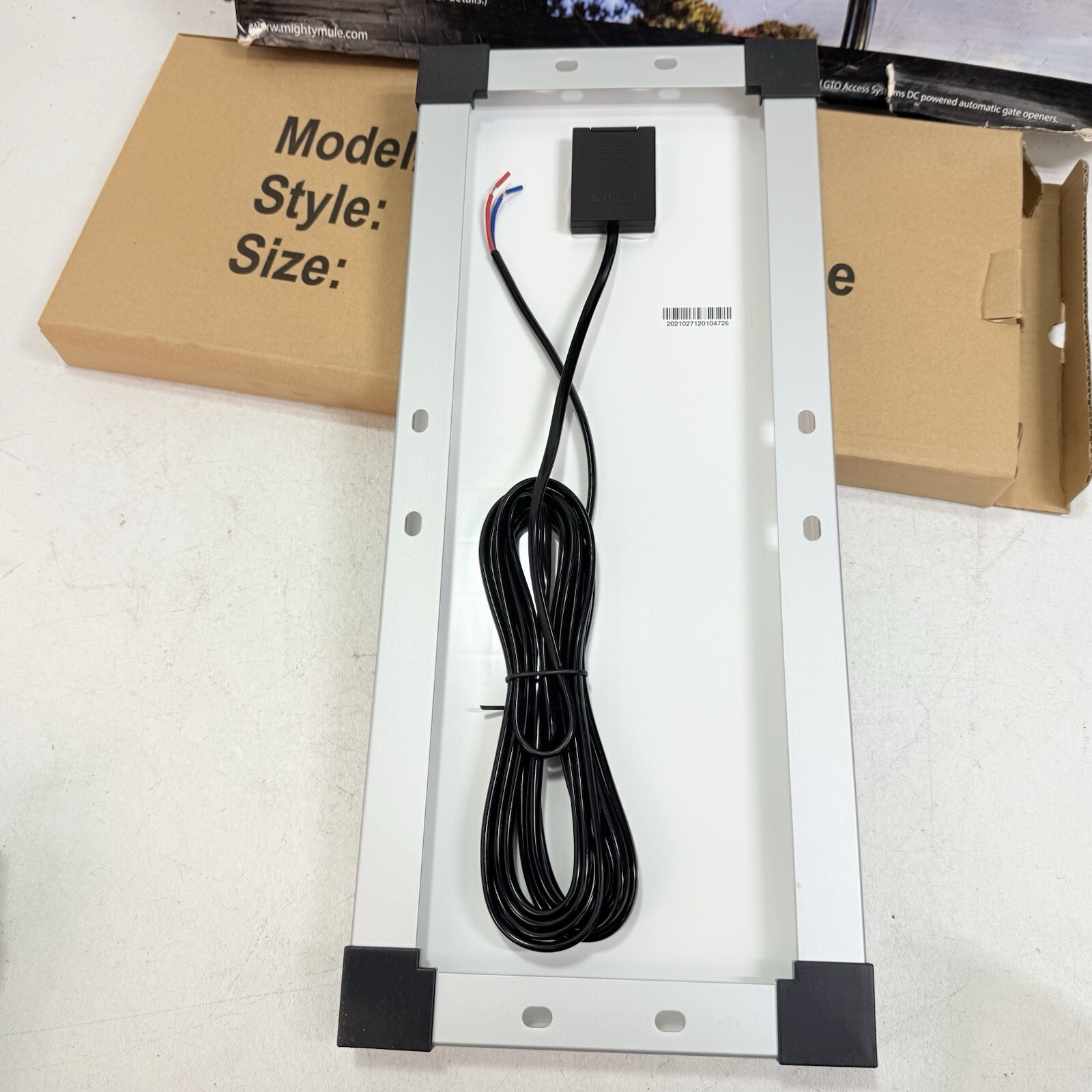 Genuine Mighty Mule Solar Panel Gate Opener FM123 10 Watt Solar Panel / NO STAND