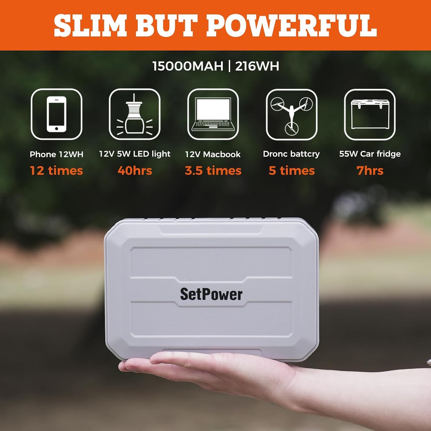 Setpower Magnetic Power Bank 216Wh Portable Generator for Fridge