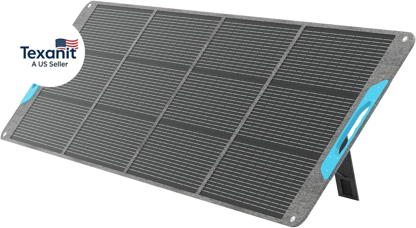 200W Portable Solar Panel, IP65 Waterproof Foldable Solar Panel Power Backup, So