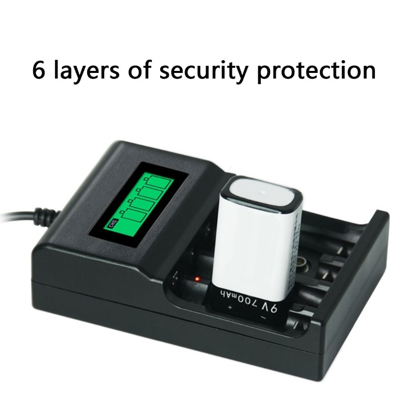 MultiCompatible USB Battery Charger For 2A/3A 9V With LCD Screen Power Sources