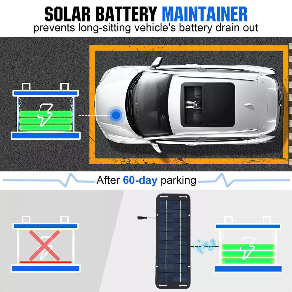 30W Solar Panel Kit 12 Volt Trickle Battery Charger For Car Van Caravan Boat RV