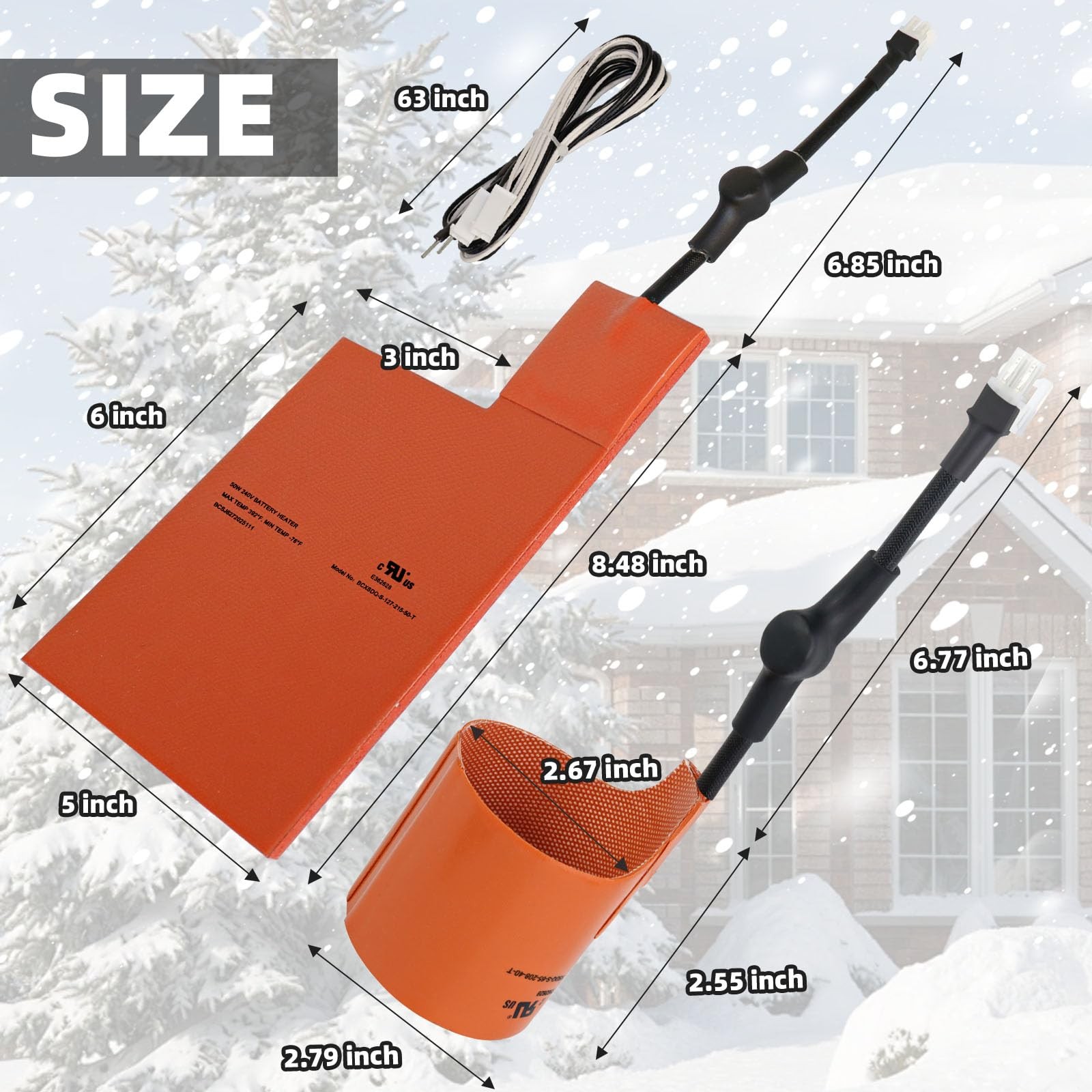 Cold Weather Kit Battery Warmer Pad 7101 Oil Heater Pad 7102 for 9KW-22KW