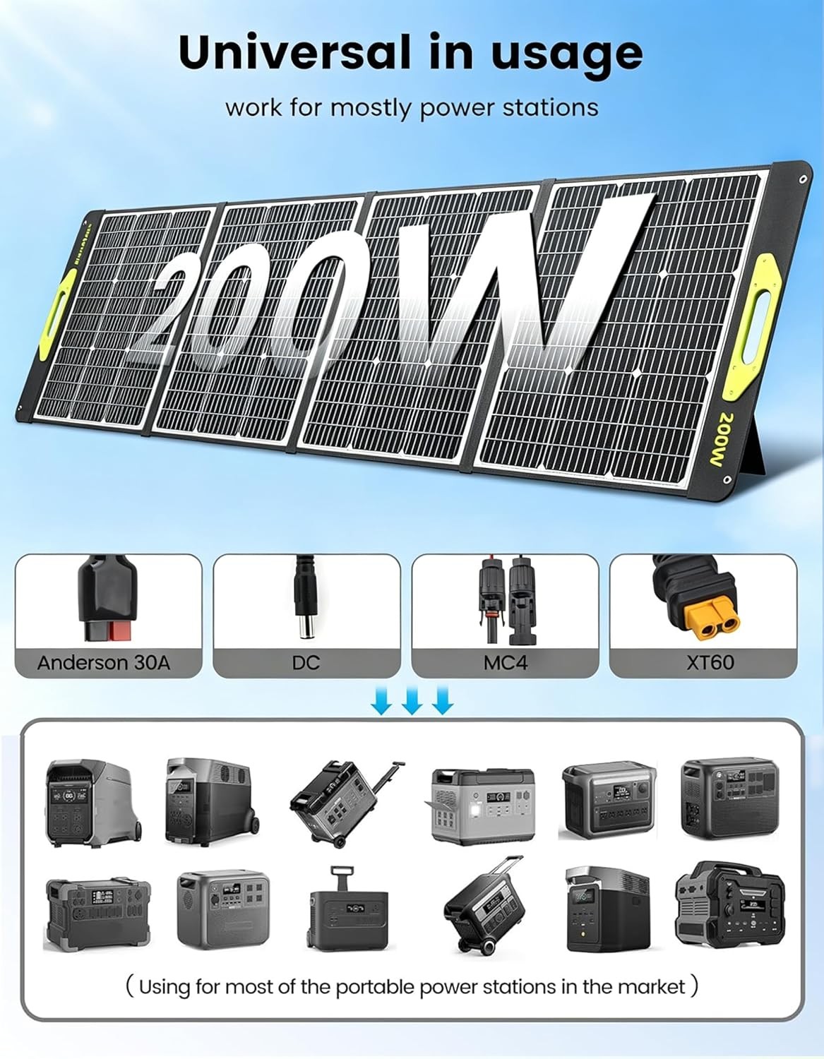 Foldable Solar Panel 23.5% Greenmagic 200W