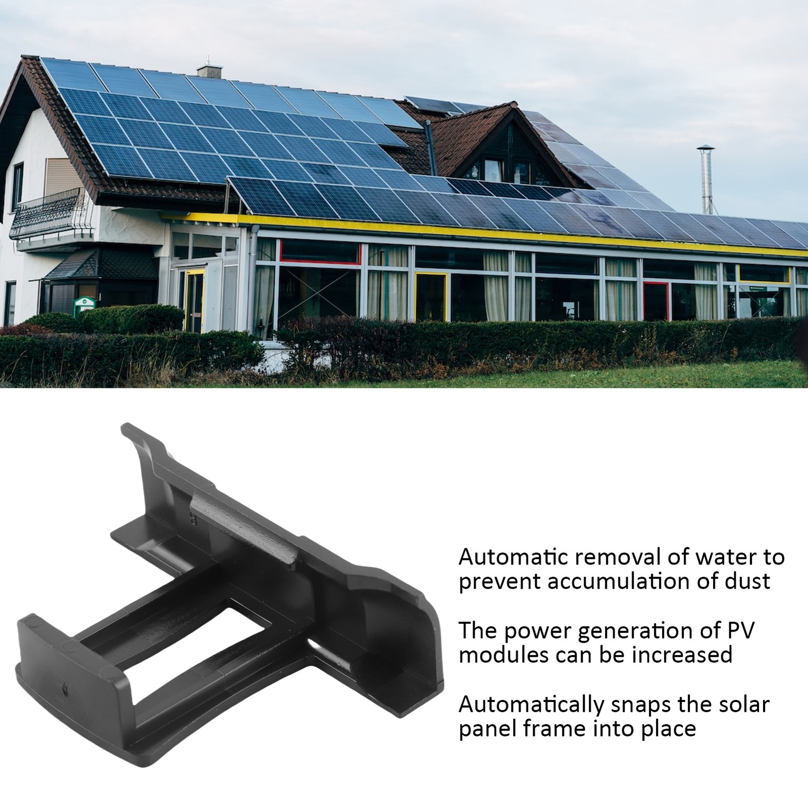20Pcs Durable Solar Panel Drain Clips For Outdoor Use Recommended