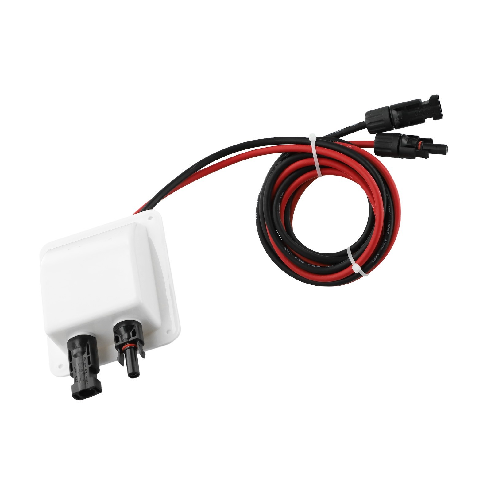 UV Resistant ABS Solar Double Cable Entry Housing 2m 10AWG Tinned Copper