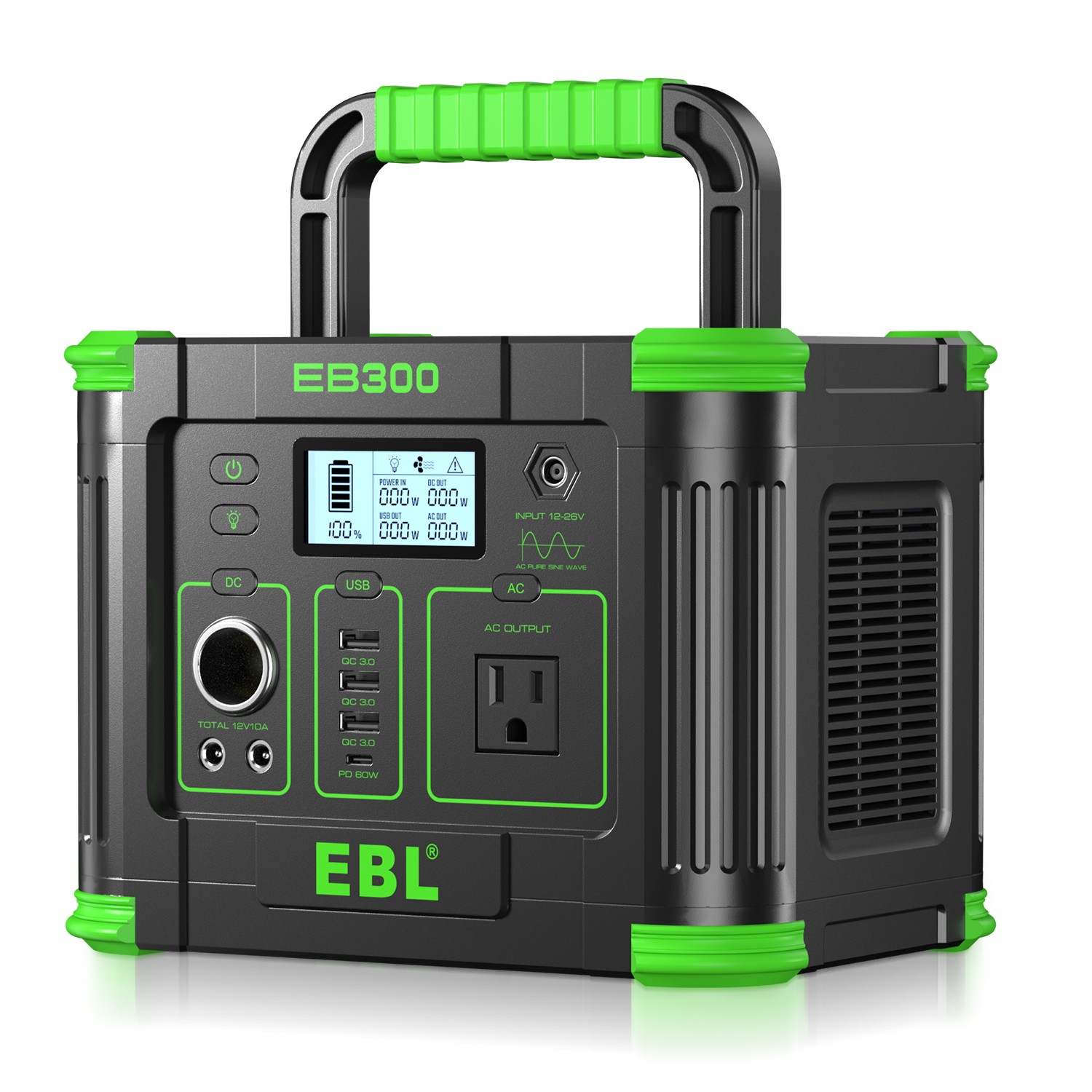 Portable Power Station 300W Solar Generator for Outdoors Camping Home Blackout