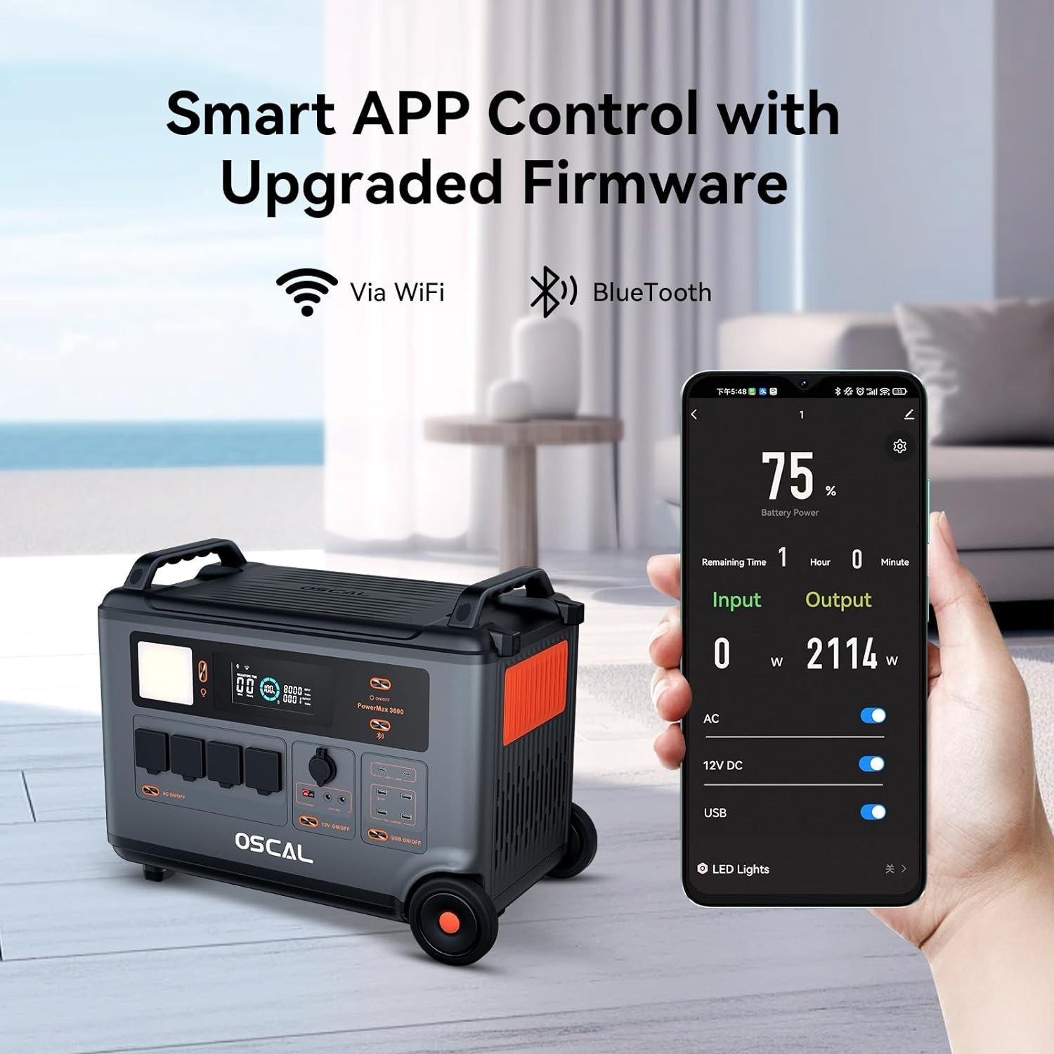 Blackview OSCAL PowerMax 3600W Portable Power Station with 2x 200W Solar Panel