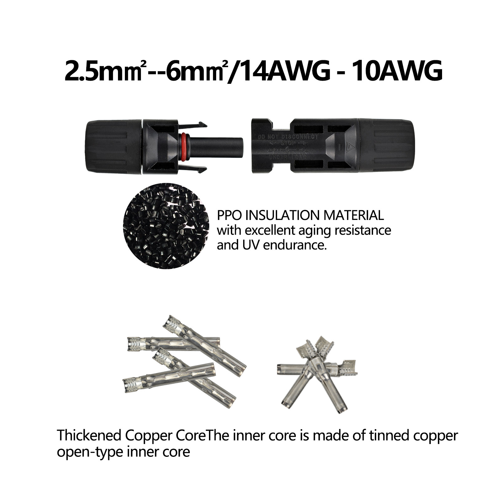 20 Sets Male Female M/F Solar Cable Connectors Wire Solar Panel 30A Waterproof