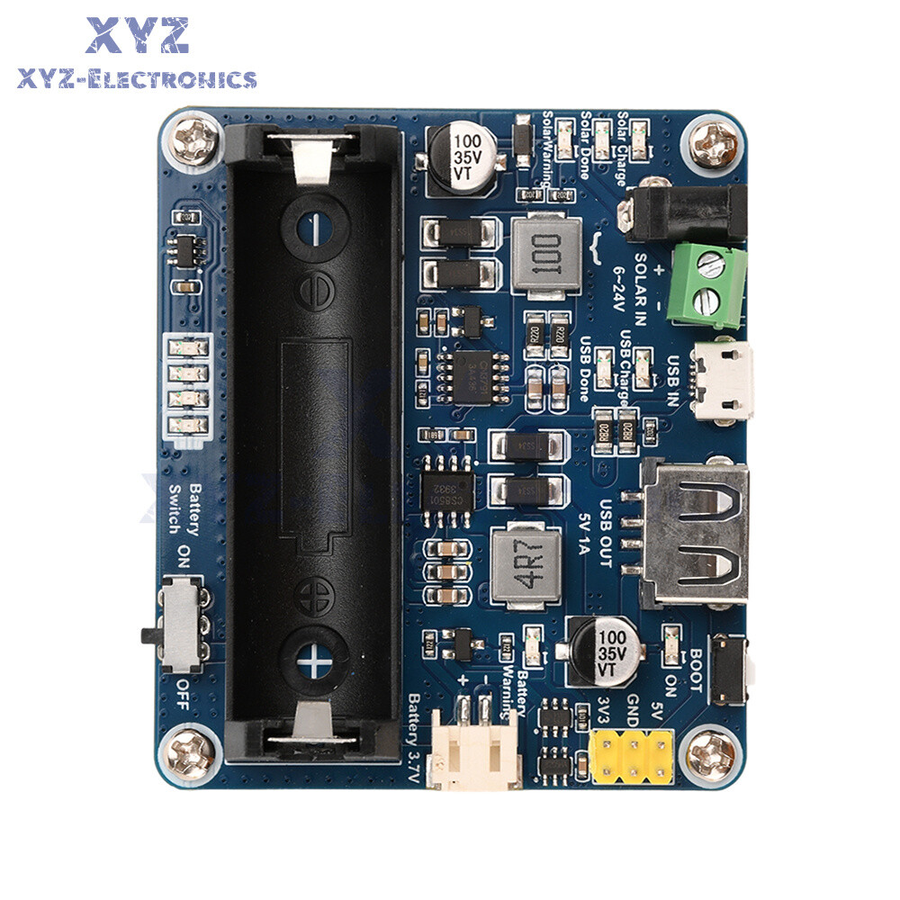 Power Manager Module for 6V~24V Solar Panel Support MPPT USB Battery Charging