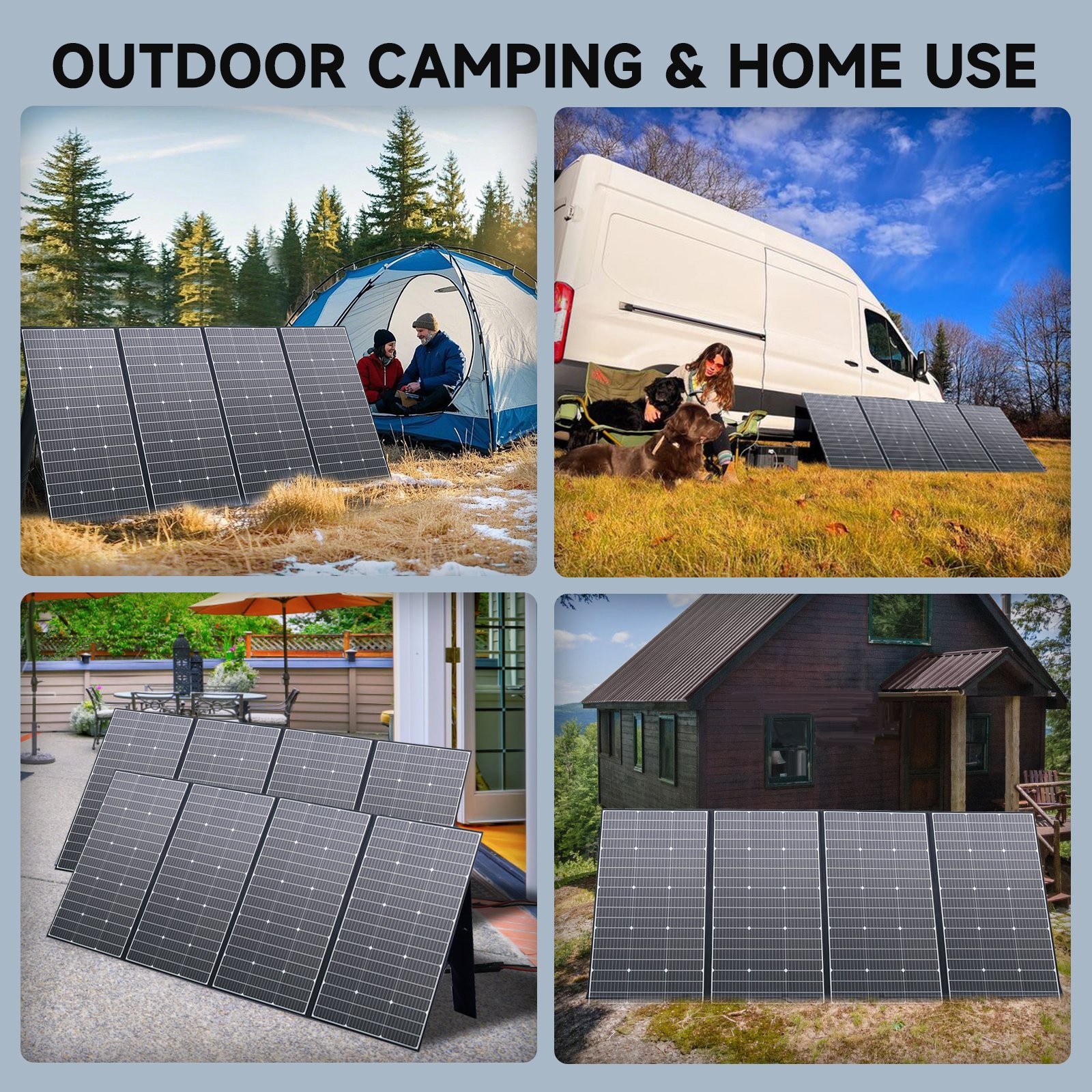 ALLPOWERS 400W Portable Solar Panel Waterproof IP67 Foldable For Generator Camp