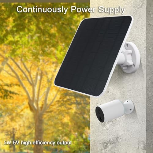 Solar Panel Charger Compatible with Eufycam 2C/2C Pro/E40/E20/2/2 Pro/E, 2Pack