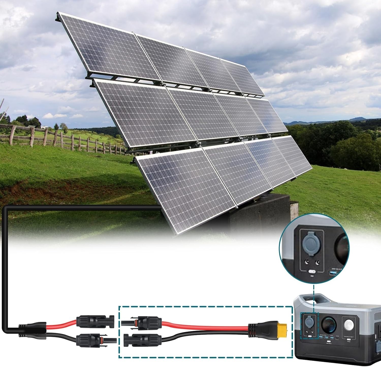 XT60 Connector, MC4 to XT60 Extension Charging Cable 2FT, Solar to XT60 Cable…