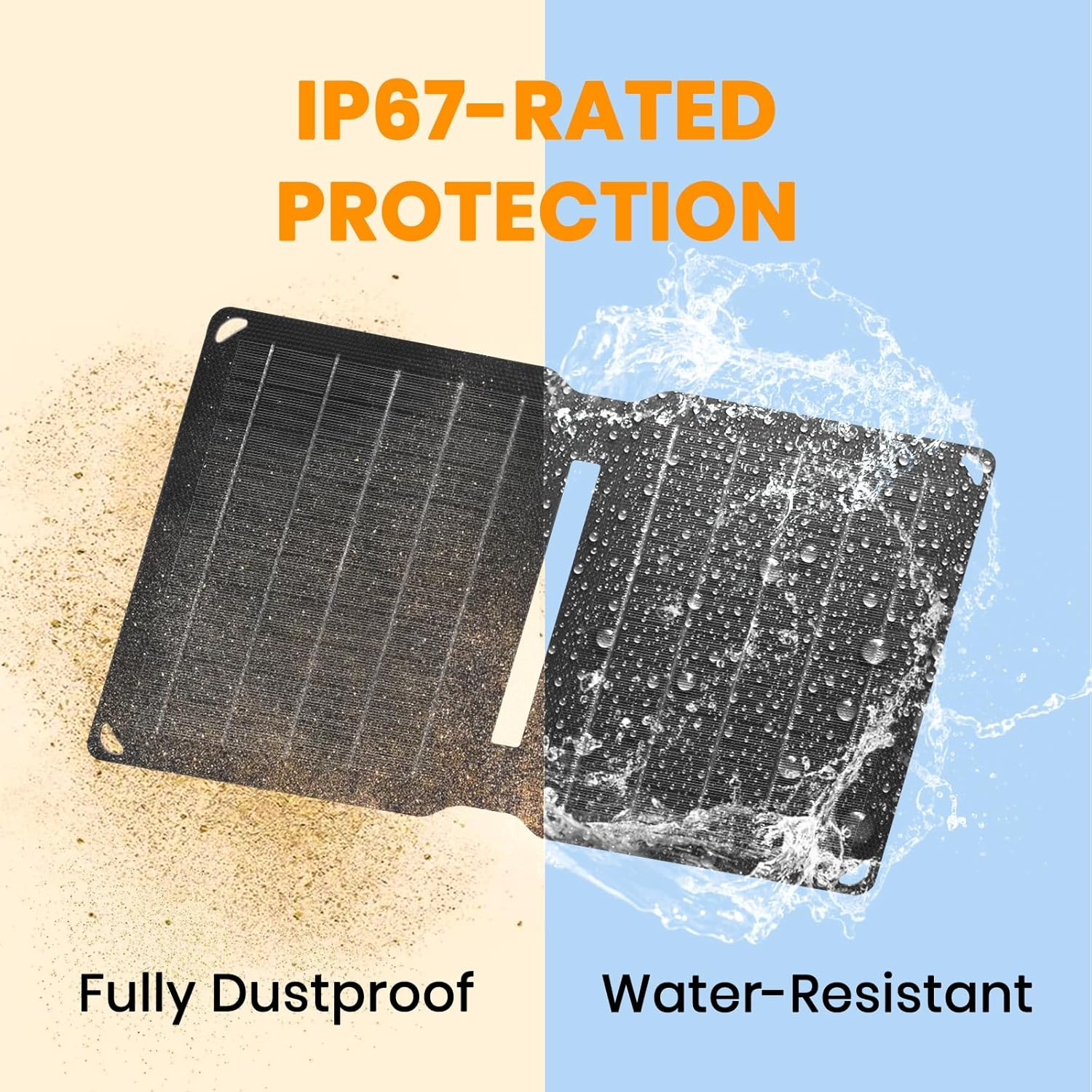 10W Solar Panels Portable (5V 2A Max),Foldable Solar Charger with USB-A Port for