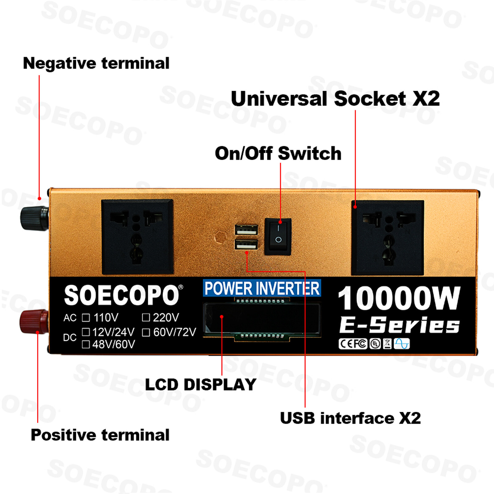 10000W Solar Kit – 500W Panel 100A MPPT Controller DC Cable 12V/24V to 110V