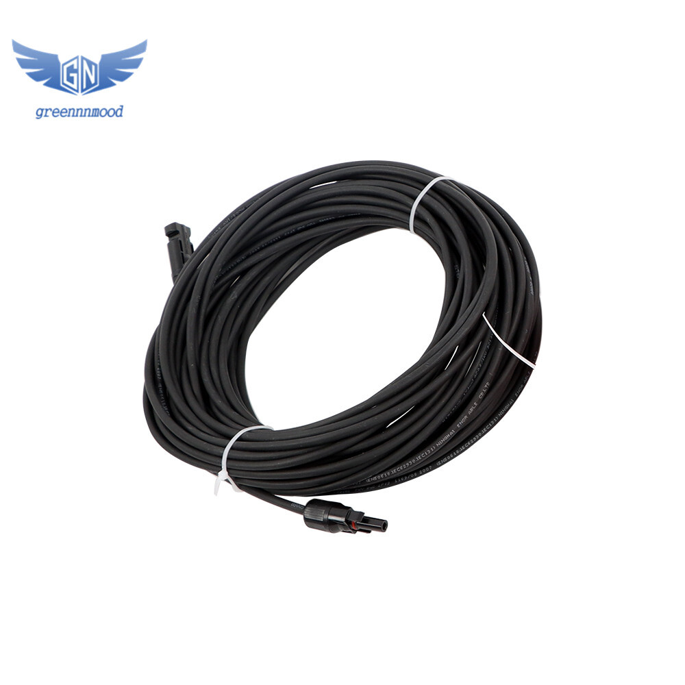 12AWG 4mm² 20M Black+Red Solar Panel Extension Cable Wire+Connector