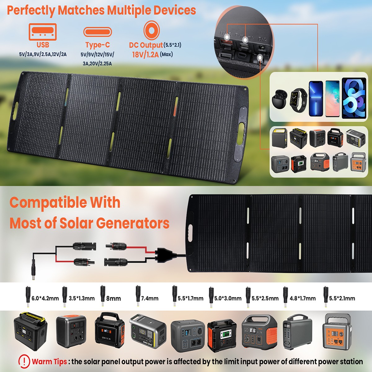 400W Solar Panel Blanket Portable Solar Suitcase Foldable Solar Panel Outdoor