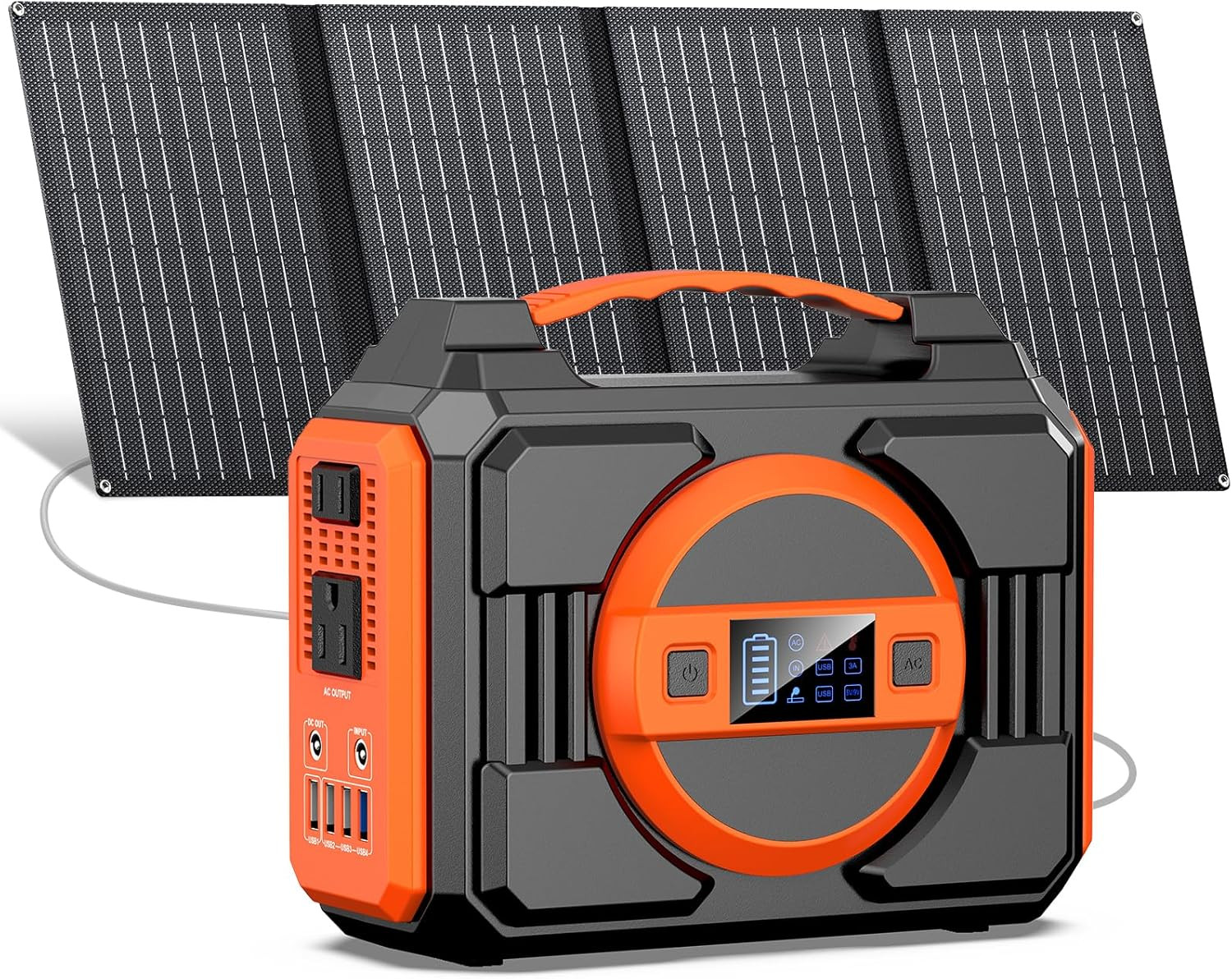 300W Portable Solar Generator 40W Solar Panels 220Wh Power Bank AC Outlet
