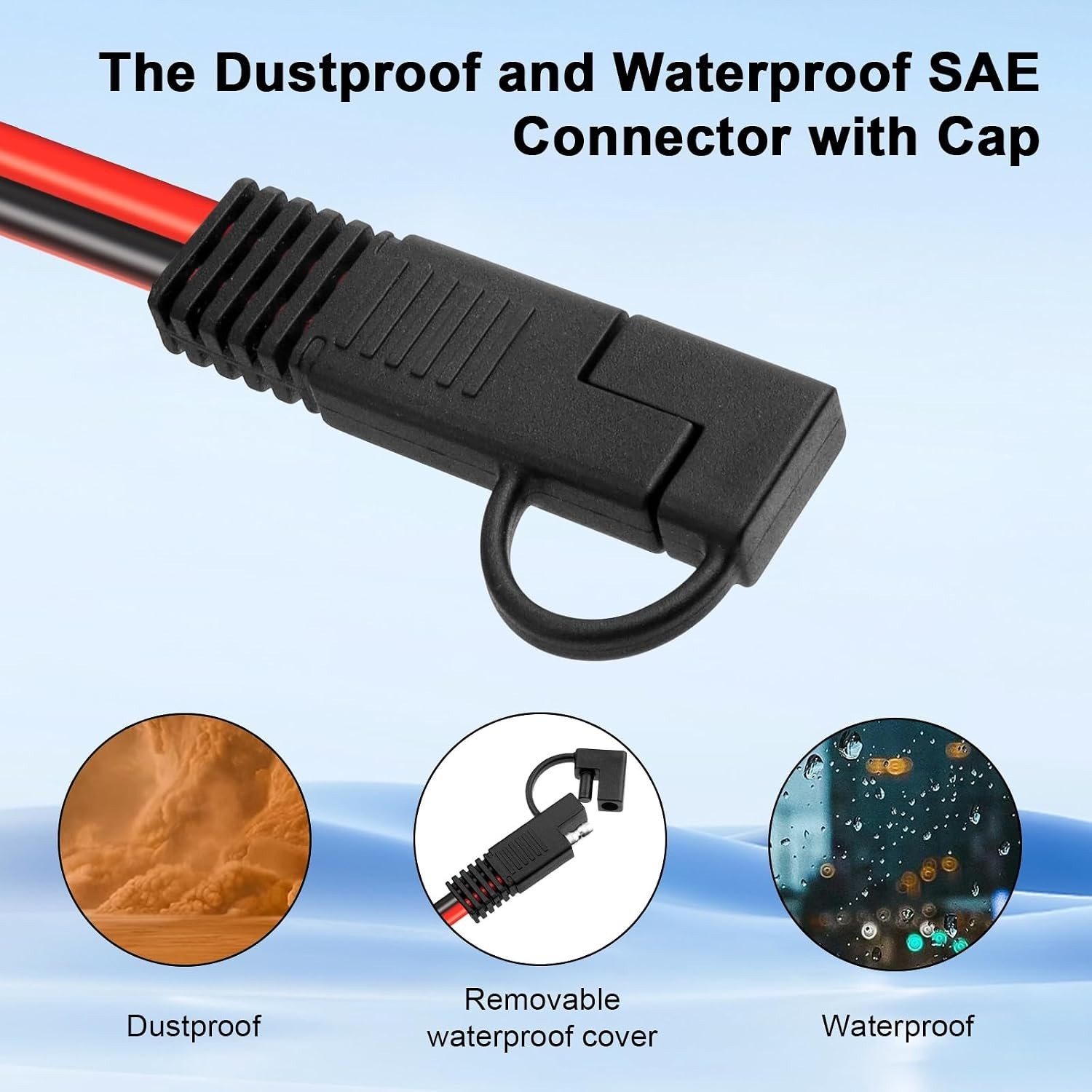 SAE to Solar Connector Cable with Polarity Adapter