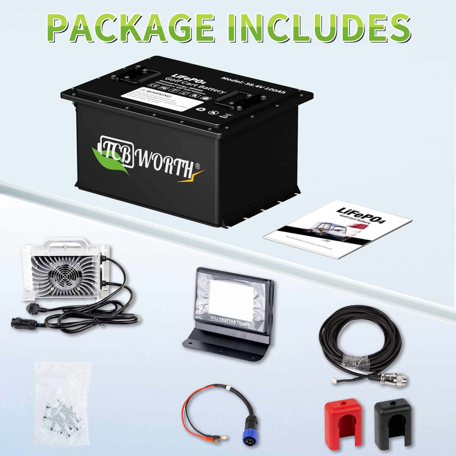 LiFePO4 48V 105Ah Golf Cart Lithium Battery 200A BMS 15000Cycle Club Car&Charge