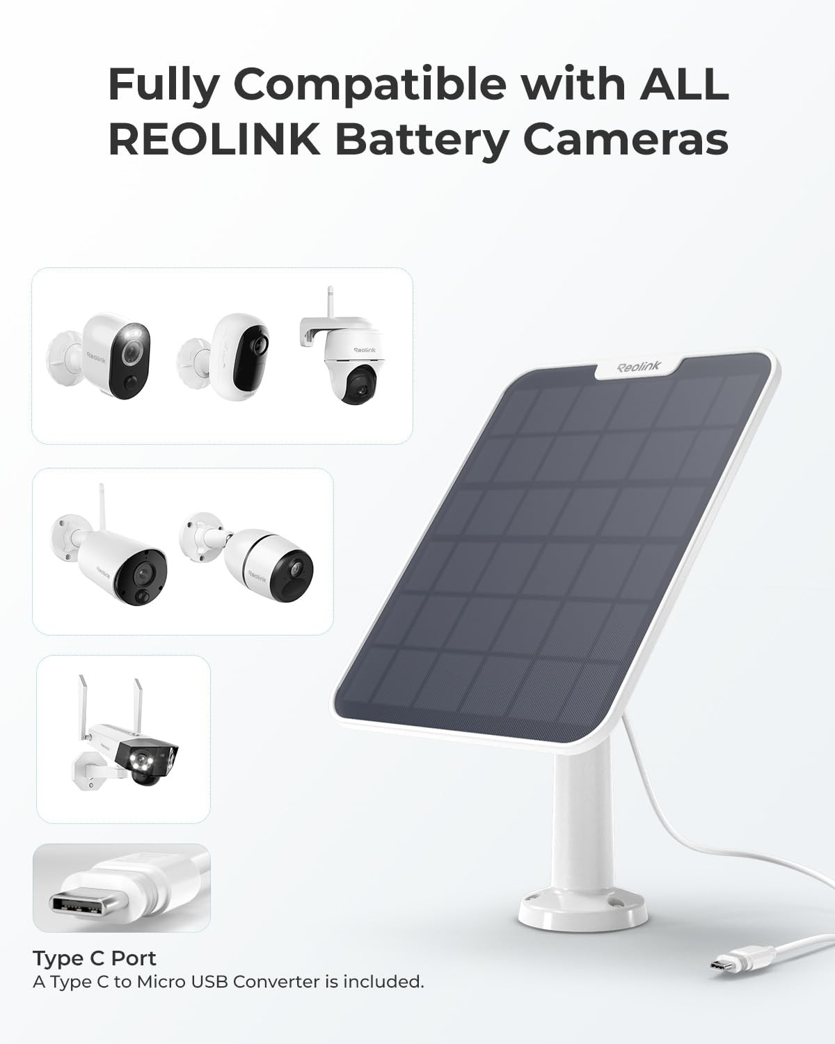 6W Solar Panel White, Non-Stop Solar Power Supply for All Wireless Battery , …