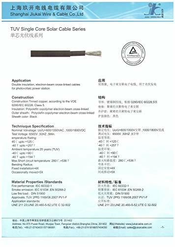 10m-100m, 4mm² Single Core Solar PV Photovoltaic DC Cable Free Postage