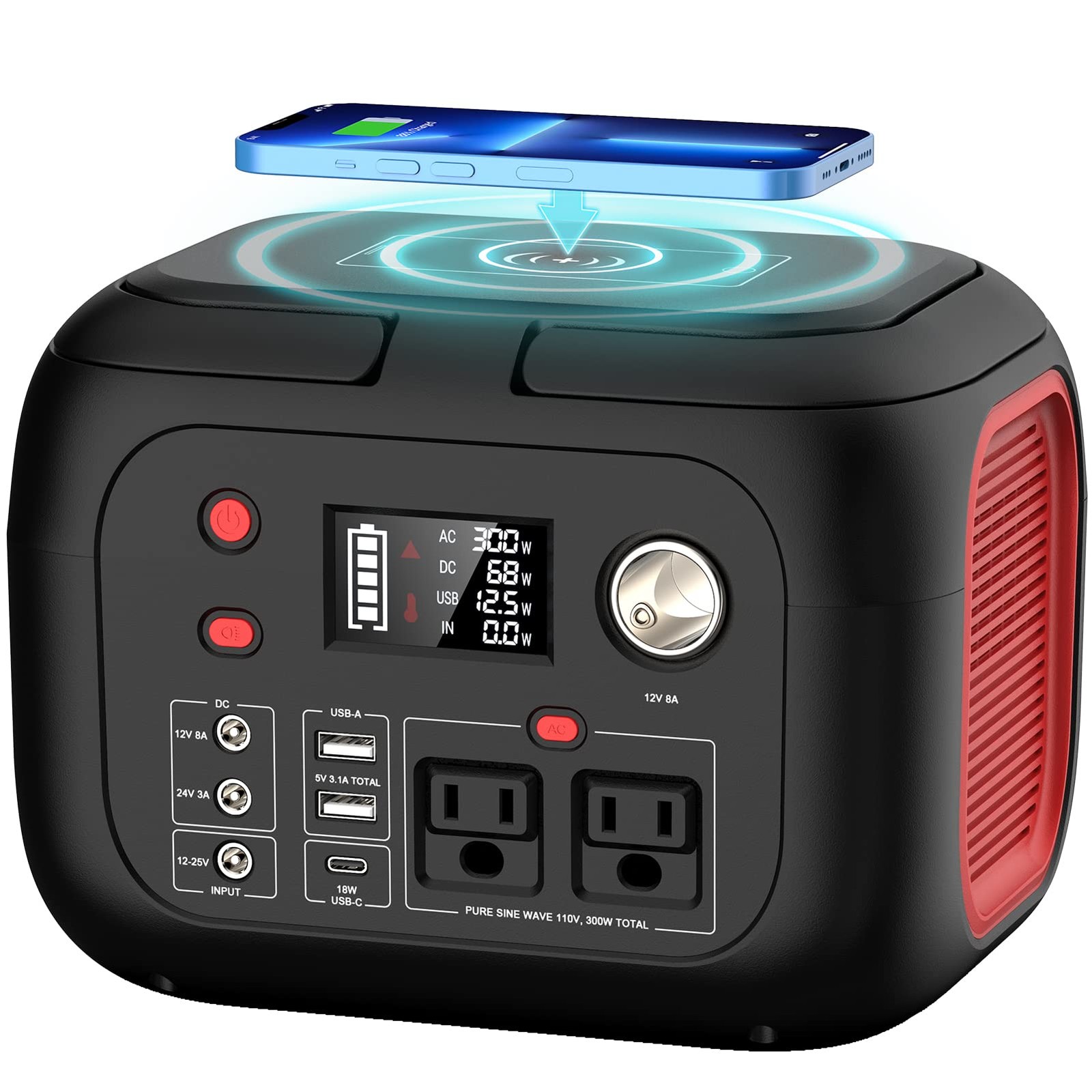 ENOFLO Portable Power Station 300W, 228Wh Solar Generator with 110V Pure Sine…