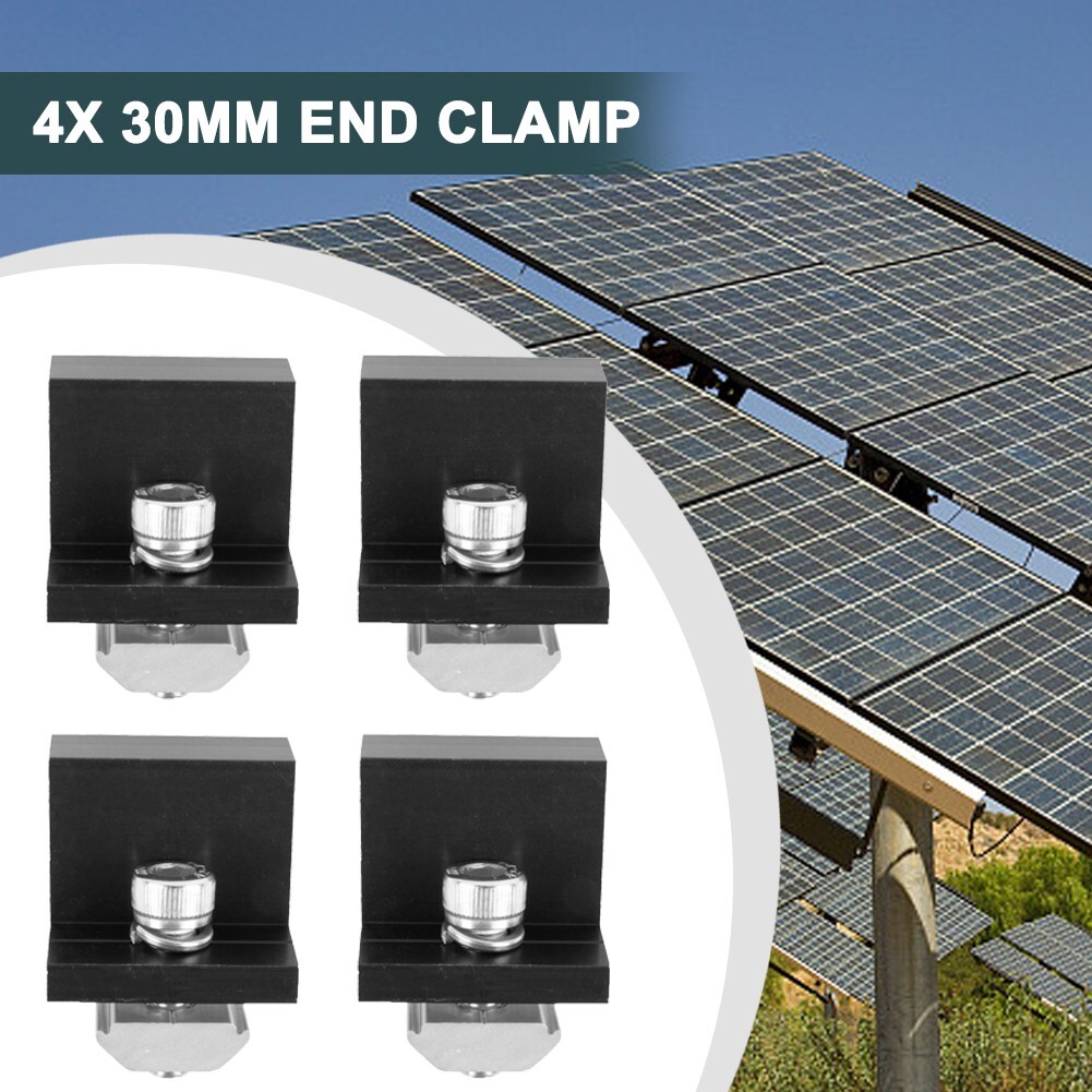 Solar Panel Support Clamp 4/10Pcs Medium Mounting PV Parts Photovoltaic