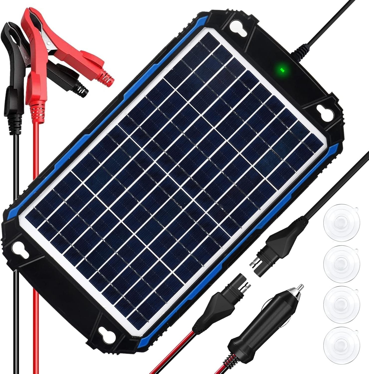 10W 12V Solar Battery Panel Charger & Maintainer for Car Boat Marine RV Trailer