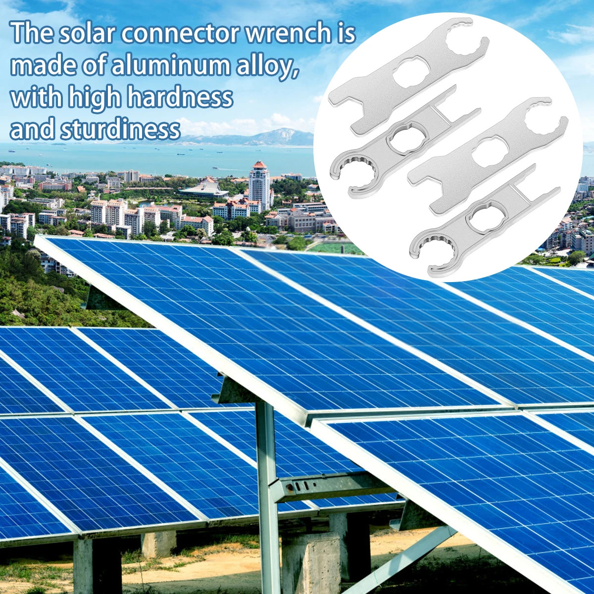 2 Pairs Solar Metal Spanner Wrench Solar Panel Connector Disconnect Tool Solar P