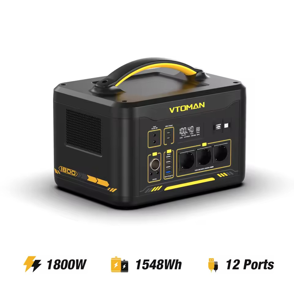 Jump 1800 Portable Power Station 1548Wh LiFePO4 Solar Generator 1800W Home Campi