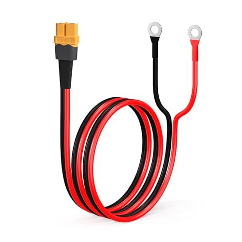 XT60 to O Ring Terminal Cable,Connector Cable 2FT 10AWG XT60 Female to O Ring