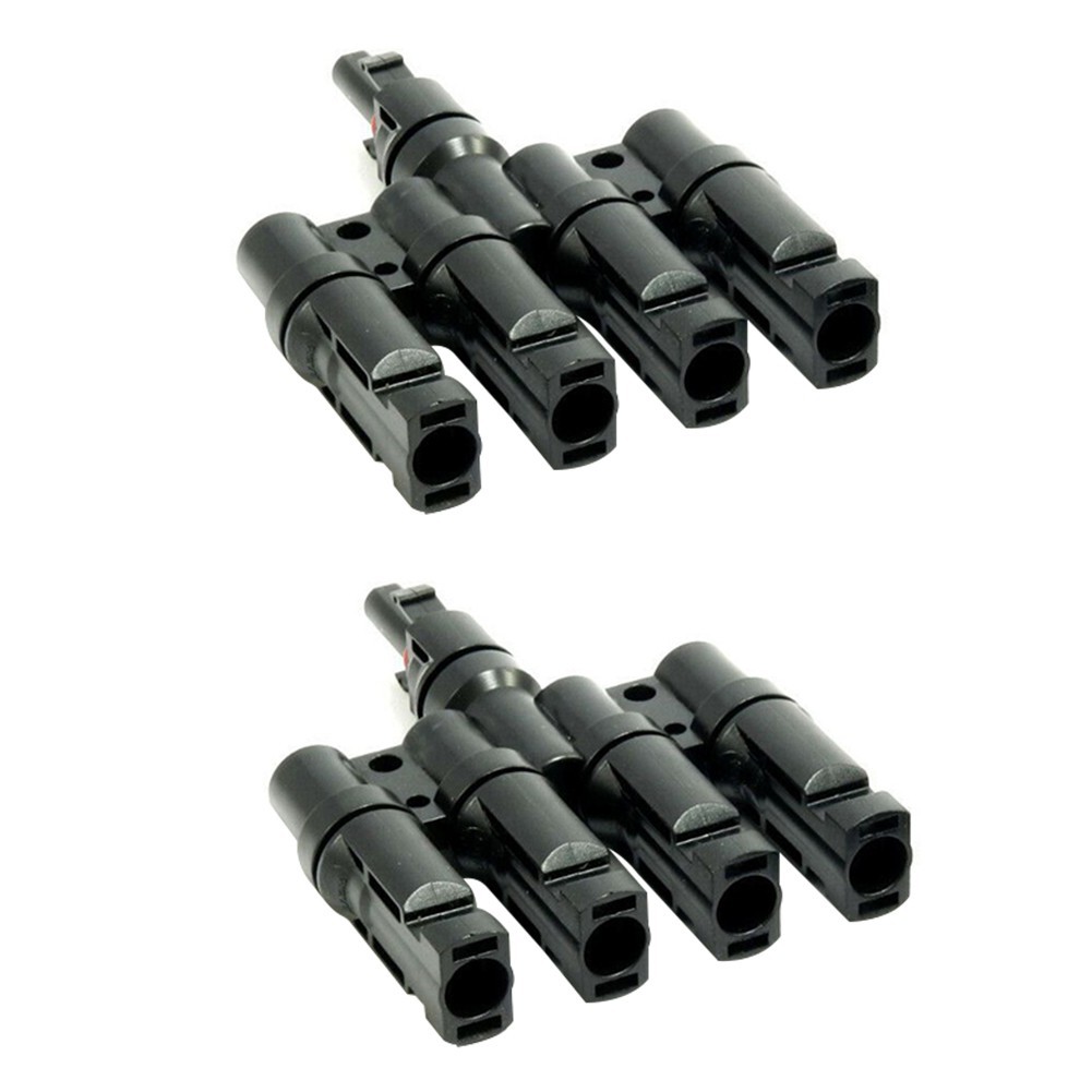 ~2x Solar Panels Cable 4To1 T Branch Connector Fuse Holder Splitter Coupler Hot~
