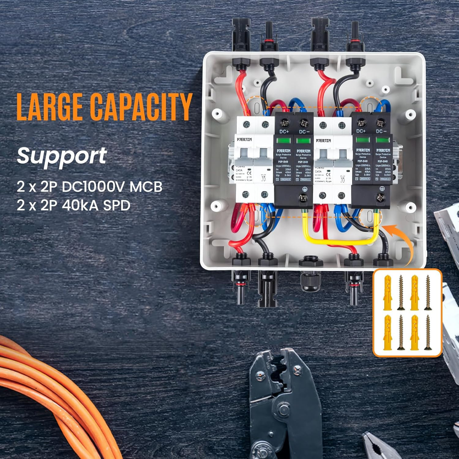 Solar Combiner Box (1 in 1 Out/2 in 2 Out/3 in 3 Out/4 in 4 Out) PV Combiner Box
