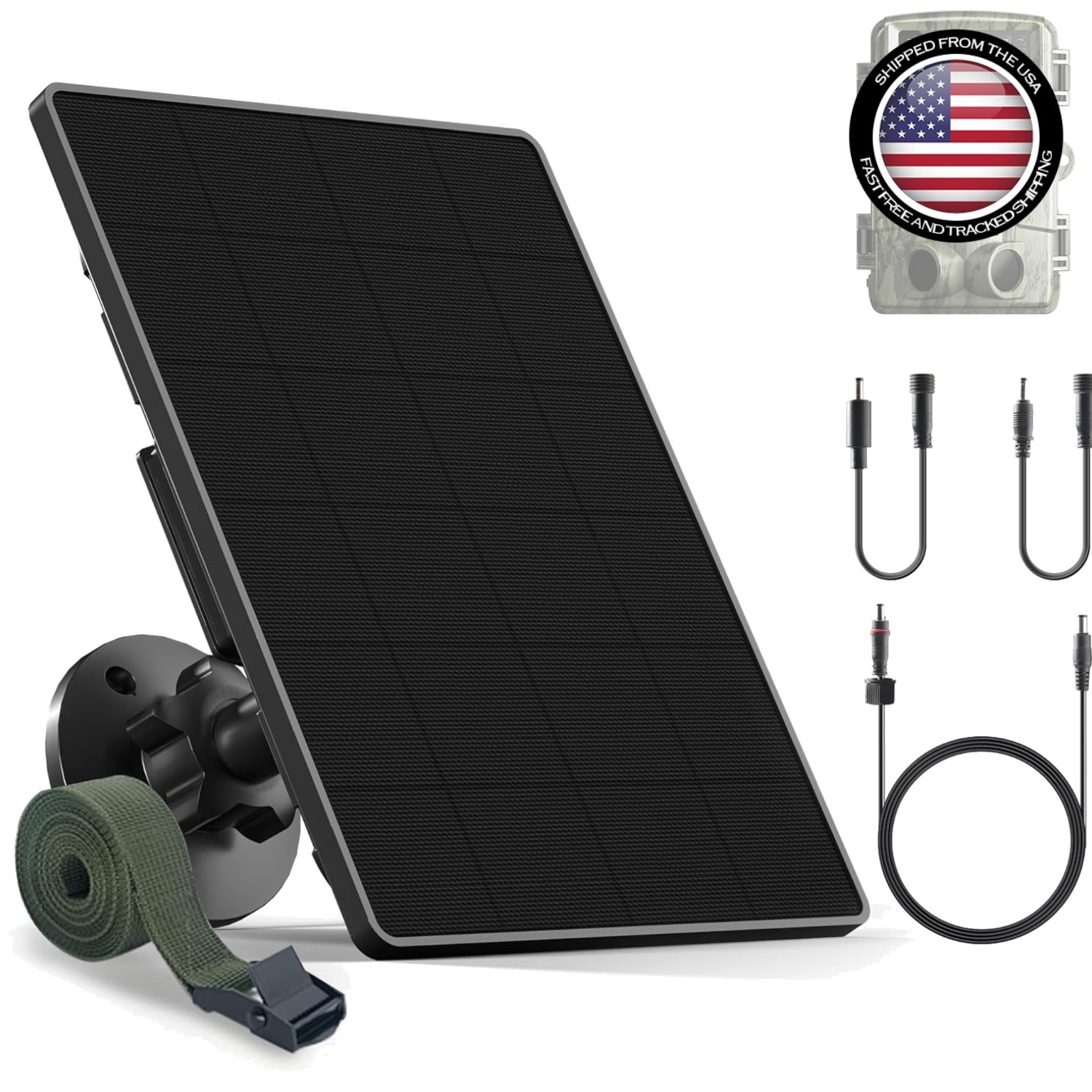 6W Solar Panel Charger with 6000mAh Battery for Hunting Camera – Waterproof