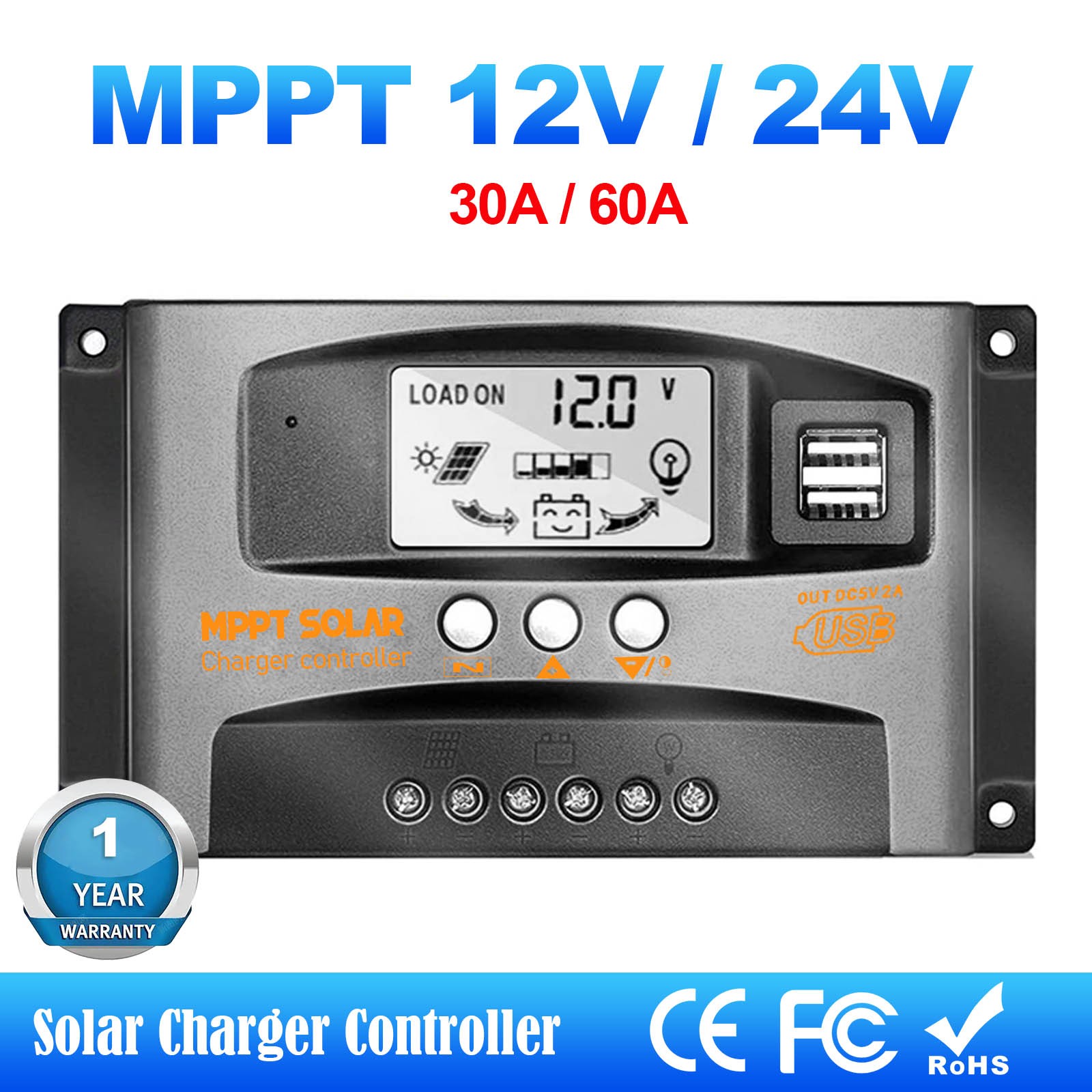 200W Solar Panel Kit 12V Solar off-grid Systems 30A MPPT Controller for RV Boat