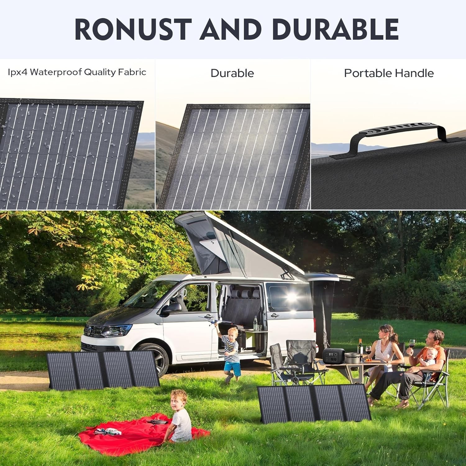 60W Foldable Solar Panel Charger: Efficient Power Solution for Camping Trips