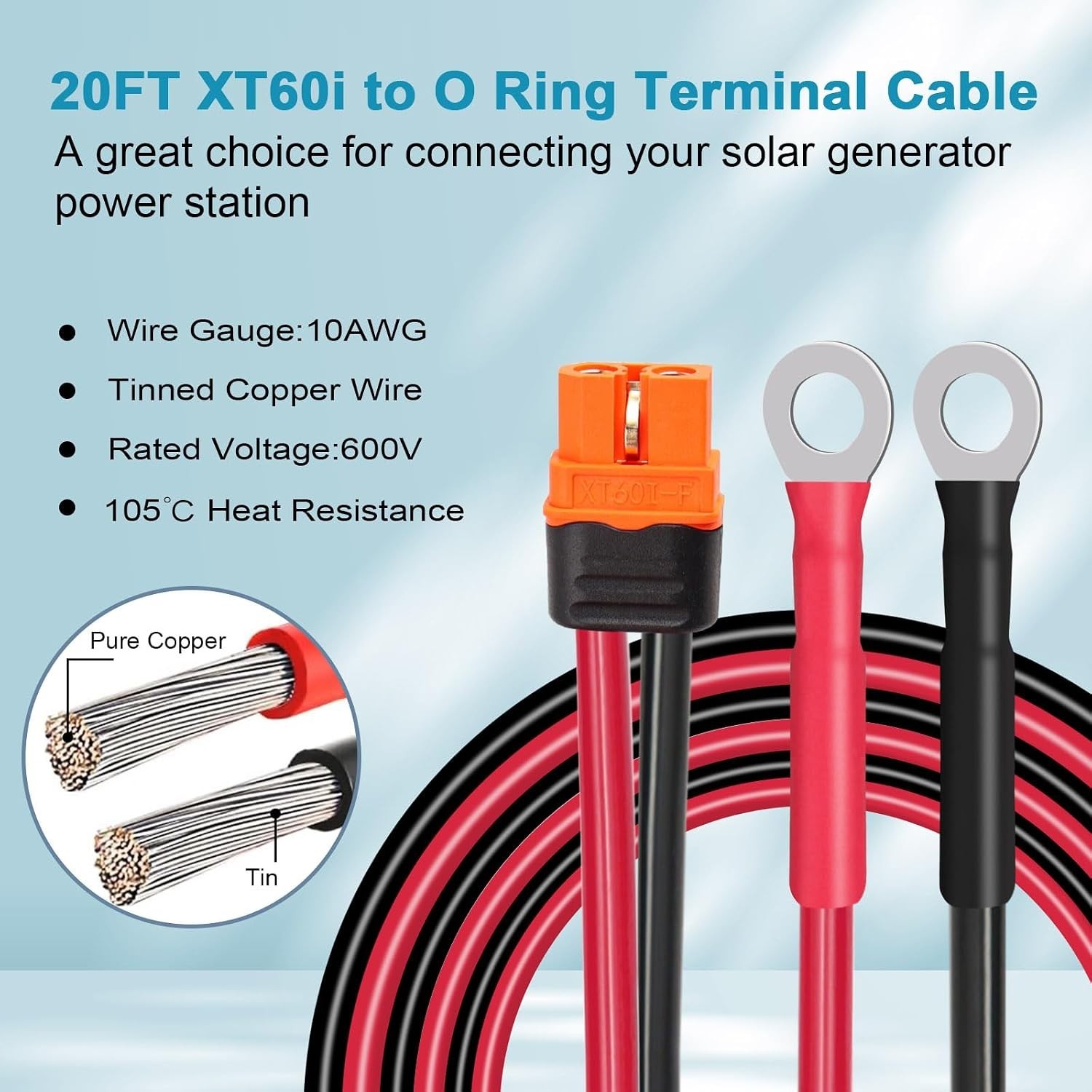 High-Efficiency 10AWG Charging Cable