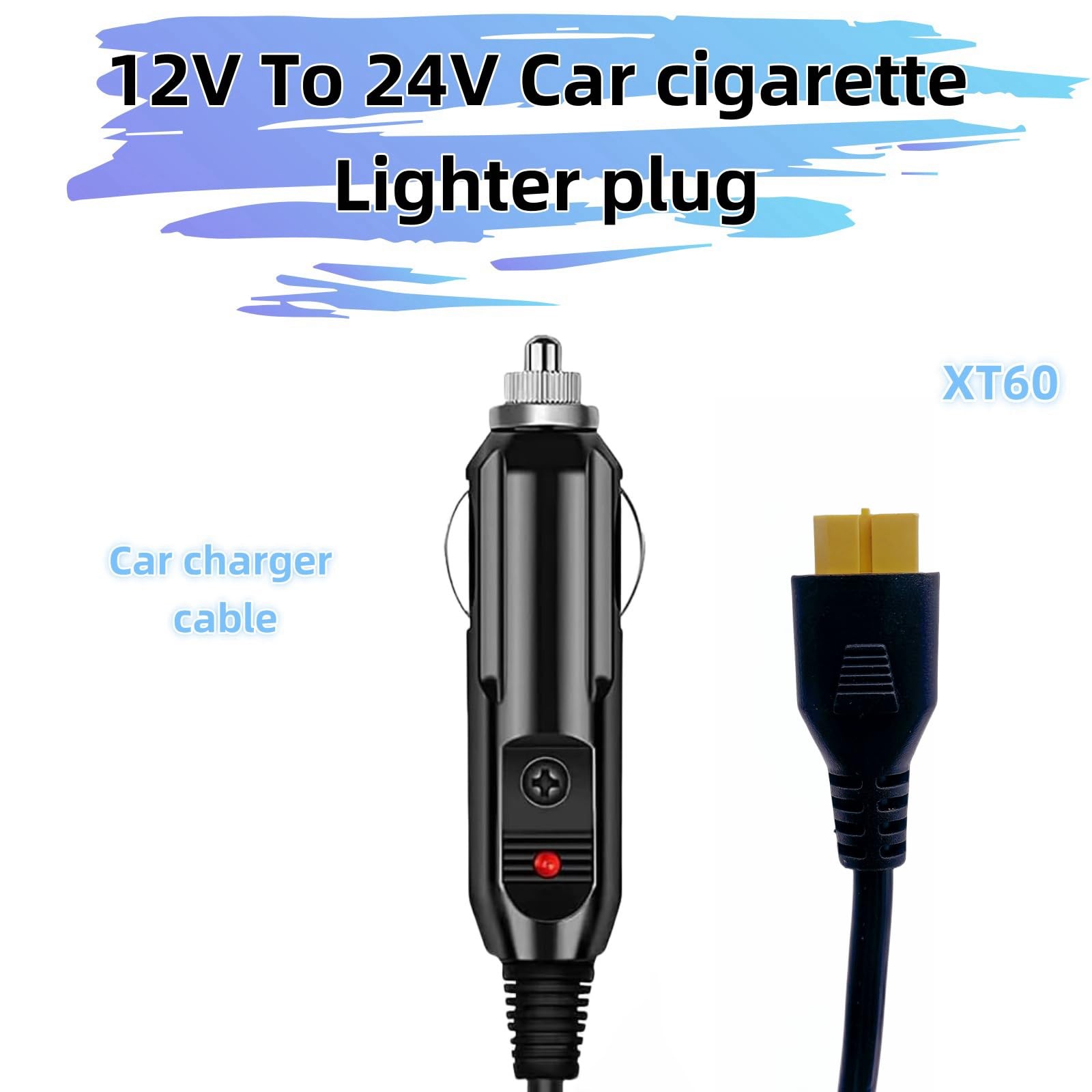 6.8FT Portable12V/24V Car Charger Suitable Compatible Ecoflow Delta/River, Bluet