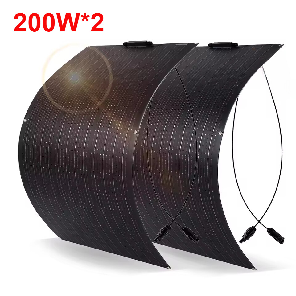400W Watt Flexible Solar Panel 12V Mono Home RV Rooftop Camping Off-Grid Power