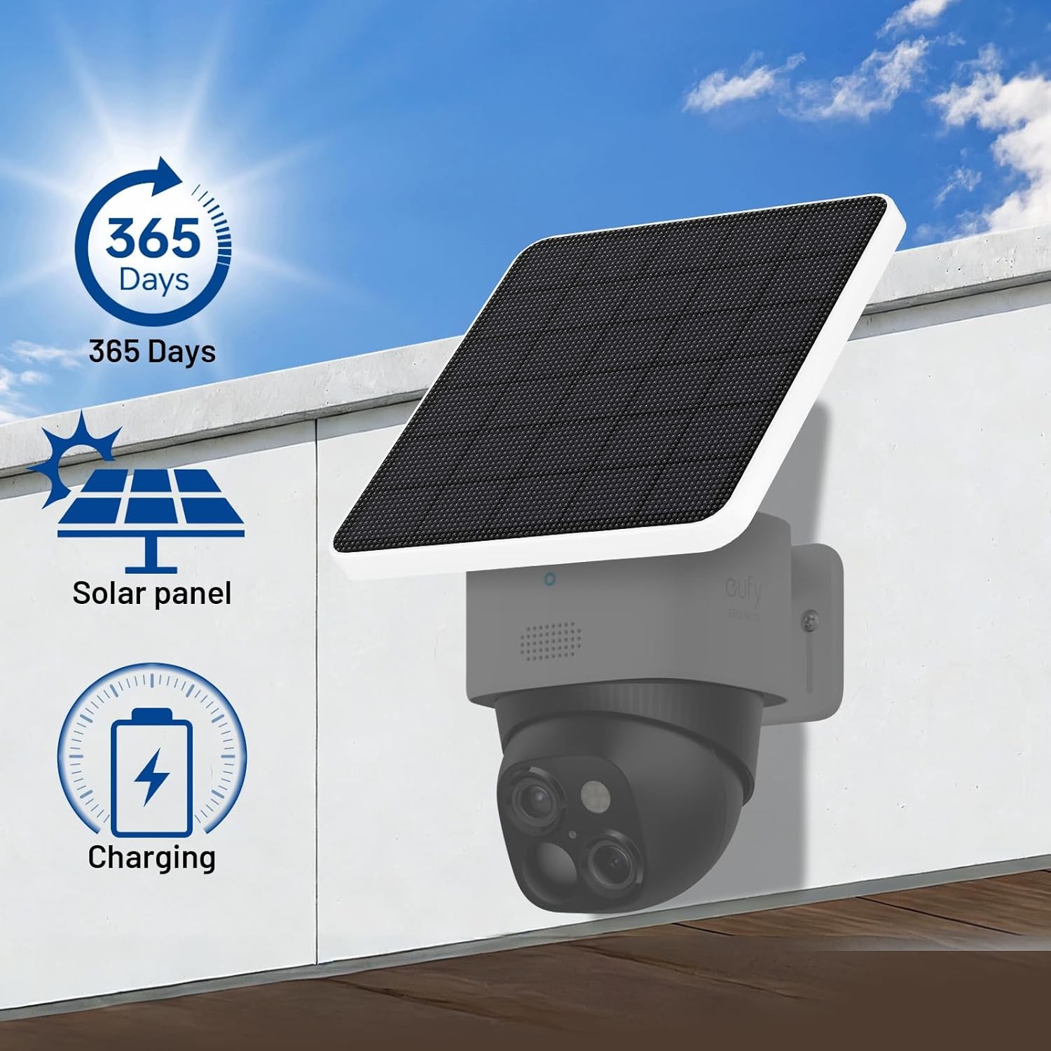 4W Solar Panel Eufy Security Solocam S340 IP65 Weatherproof, Camera Not Included