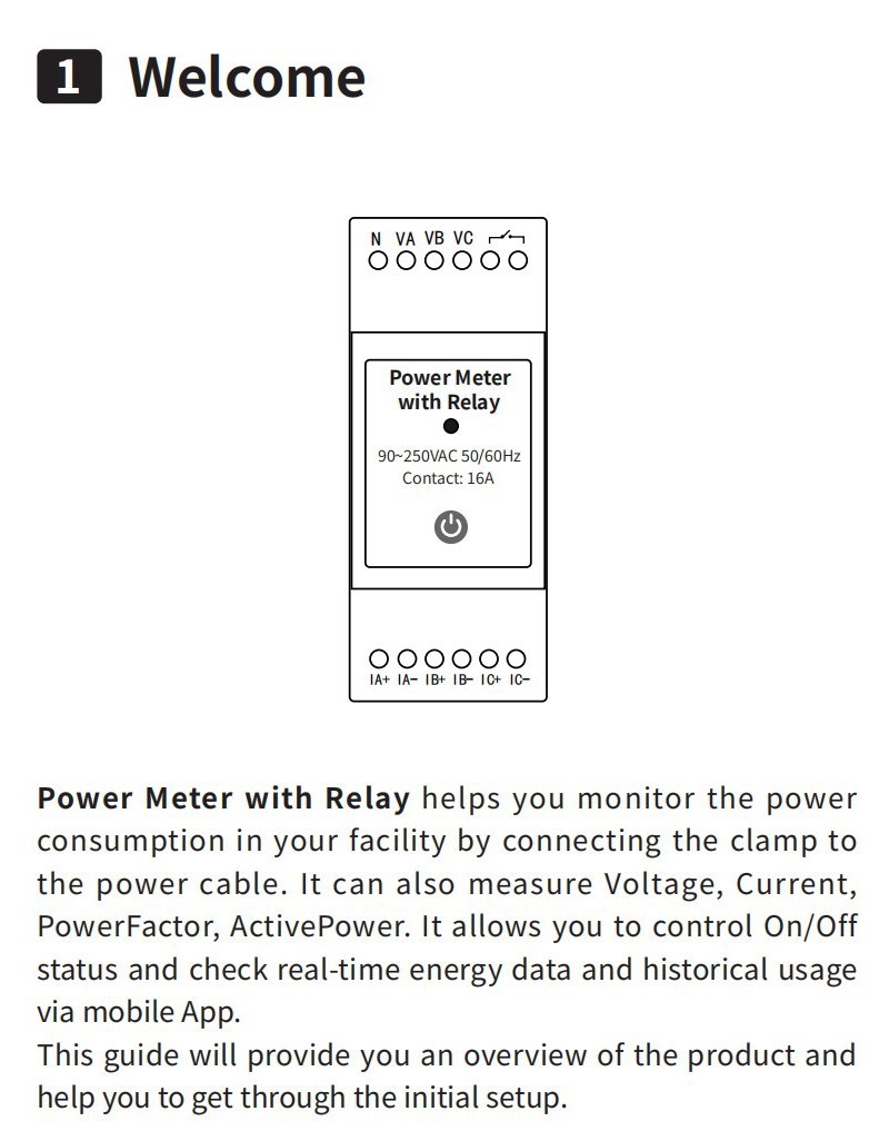 Single phase and Three phase Voltage Current Measurement For Tuya Compatible