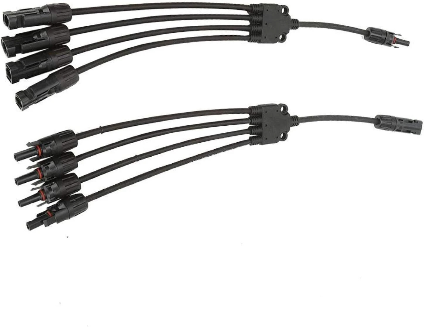 2 Pack Solar Y Branch Connectors 1 to 4 Connector Cable Wire Plug US Stock