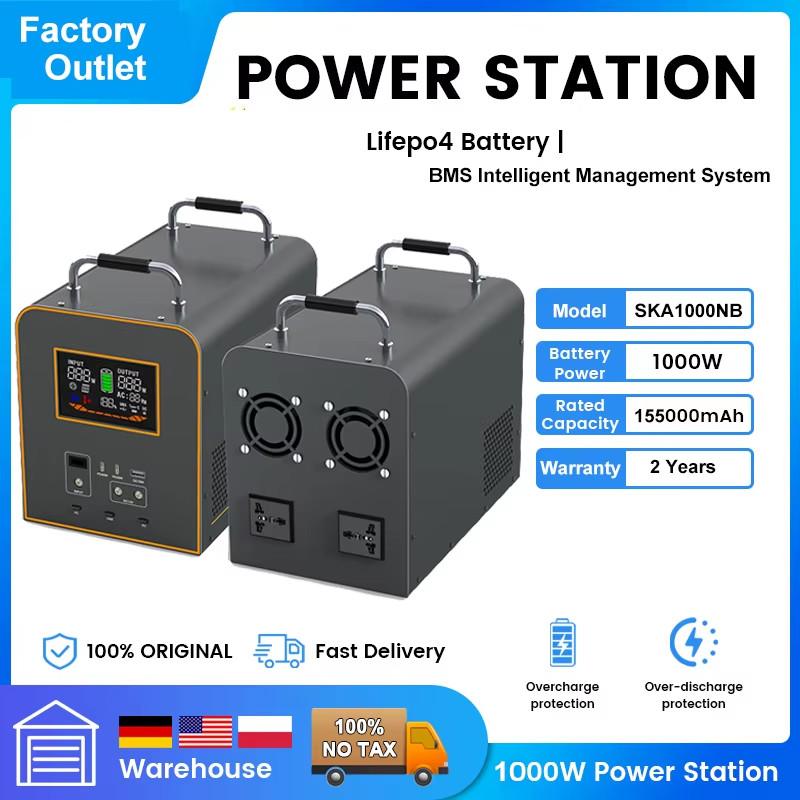 1380Wh 1500W Portable Power Station Solar Generator Lifepo4 Battery Station 1000