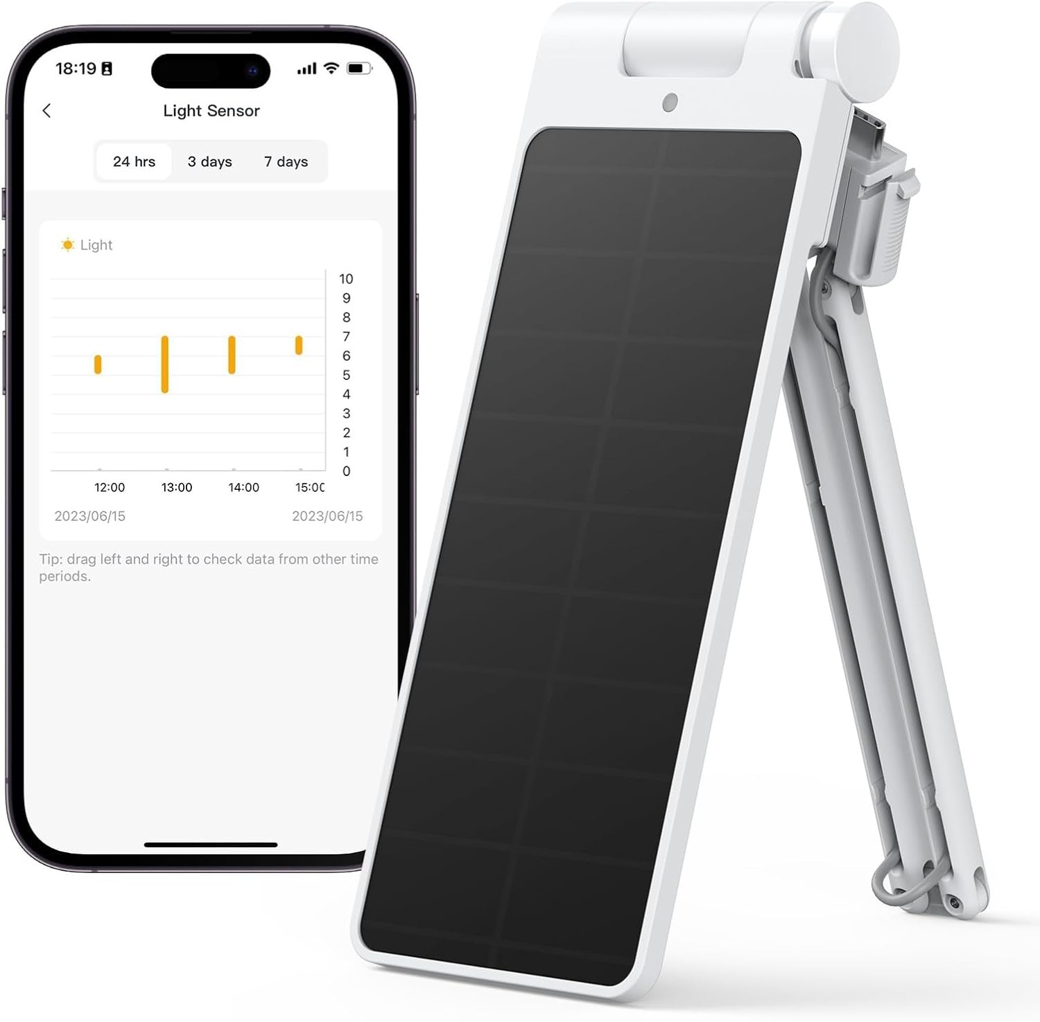Solar Panel Charger for Curtain 3, Easy Install, Low Light Use