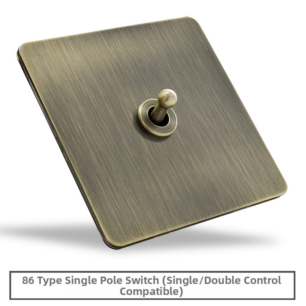 Stainless Steel 86mm Matte Panel Switch for Residential Electrical Installation