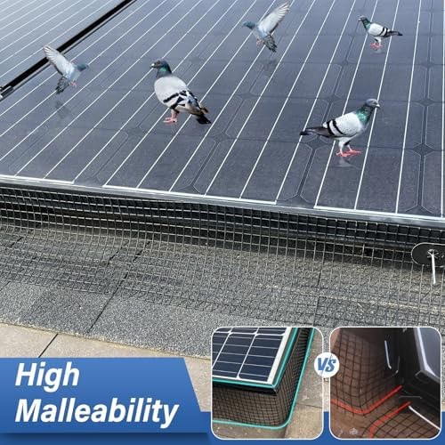 Solar Panel Bird Guard,6in x 100ft Critter Guard Roll Kit for Roof Protection…