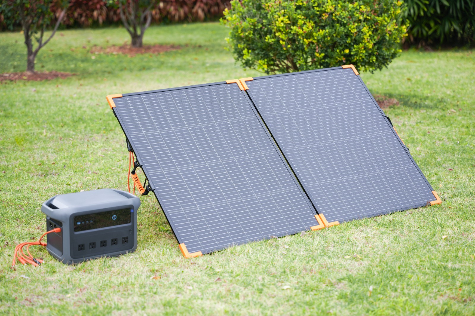 MHPOWOS 200W 100W Portable Solar Panel Monocrystalline 7-in-1 Cable Camping RV