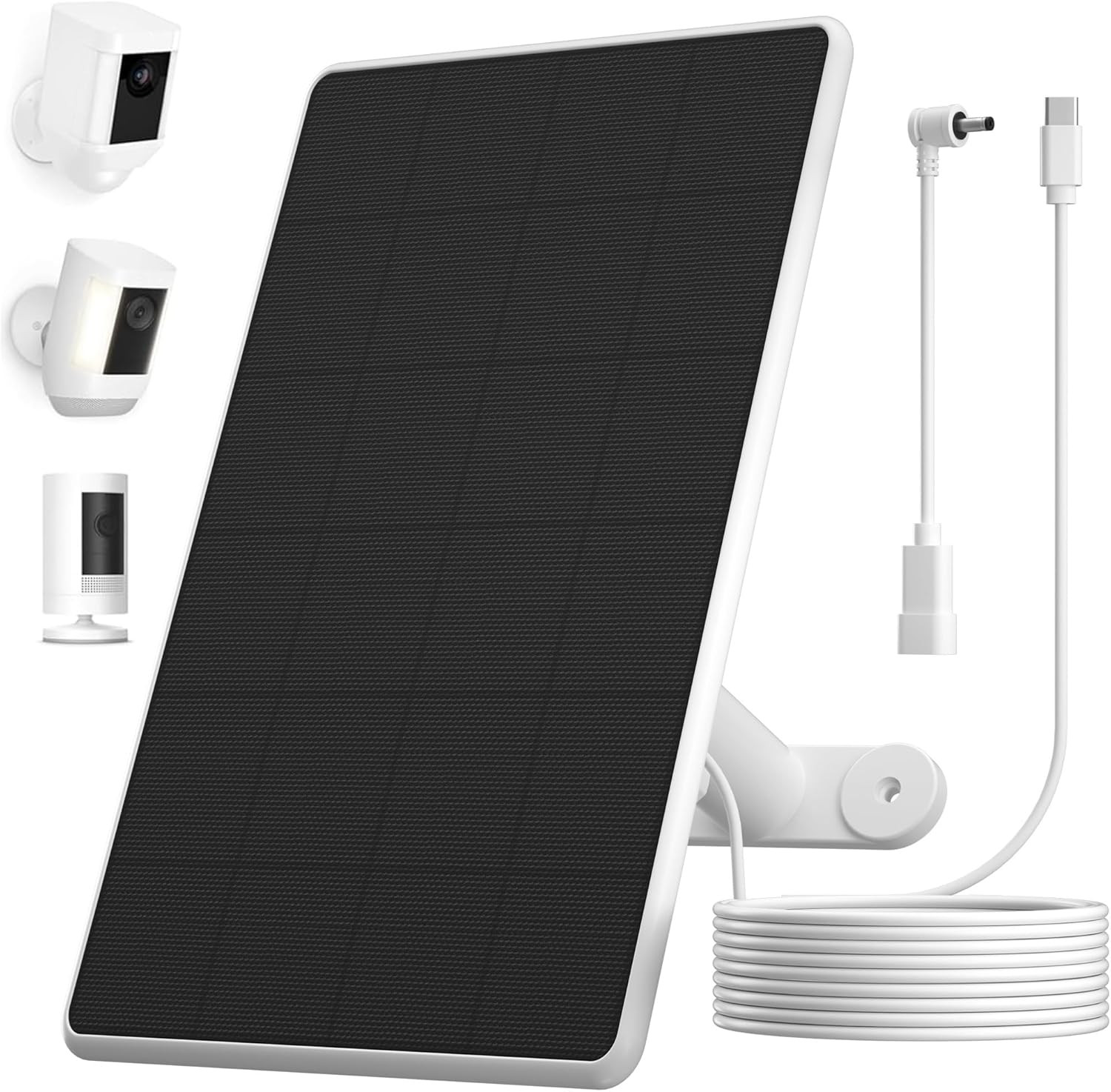 Solar Panel for Ring Camera,6W Solar Charger for Ring Stick up Cam&All-New Spot